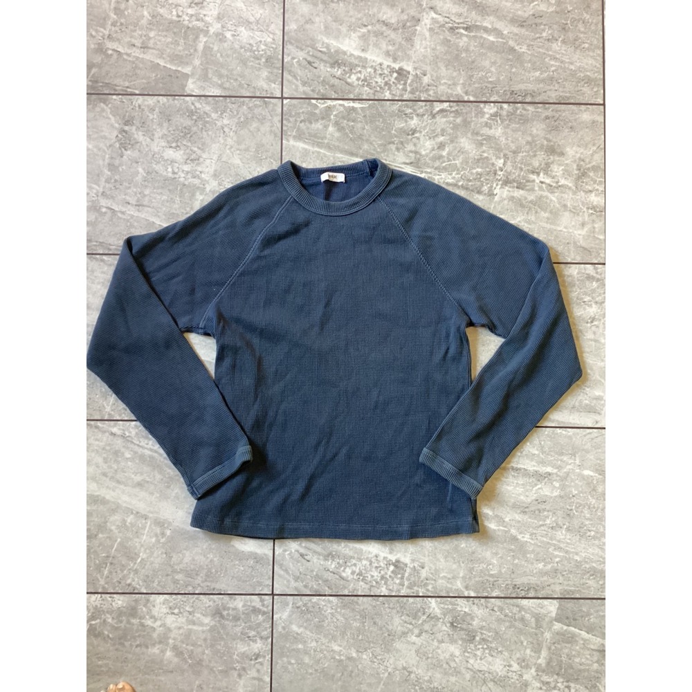 AGOLDE NWOT Payson Waffle Tee Mens Grey Blue Long Sleeve Thermal Shirt M